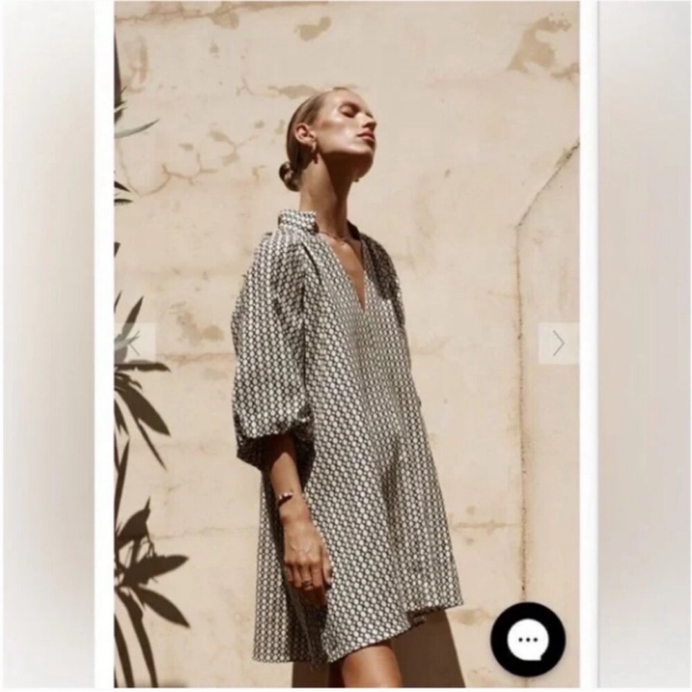 Dissh Black and White Patterned Dress